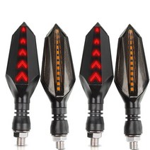 2PCS 오토바이 차례 신호 유니버설 LED IP68 미등 혼다 실버 윙 GT 400 600 ST1300 A TRANSALP, 06 red 2pair