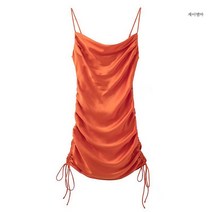 자라 ZARA 스타일 미니 원피스 플리츠 실크 나시