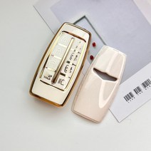 쥬롬 제네시스 8버튼 키 케이스 키 커버 키 홀더 TPU 범퍼 gv70 gv80 g80 외 Genesis 호환, 화이트