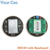 센서 모듈 부품 hb100 마이크로파 도플러 레이더 무선 모듈 ardunio 10.525ghz rcwl-0516 24g 용 dc 5v 마이크로파 모션 감지기 센서 모듈, 베이스보드가 있는 hb100