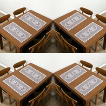 레이스 테이블 3P 꽃무늬 서랍장덮개 식탁장식 테이블러너 자수러너 서랍장커버