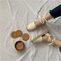 짝꿍닷컴 둥근코 스트랩 에스파듀 여성 샌들 단화 RJ u8054