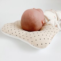 마롤로뜨 아기베개 코지도트 베개 신생아 낮은 유아 짱구베개, 코지도트 유아 짱구베개 - 크림베이지