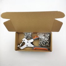 하도매 가다 하도매 펀치 기계 공구 수작업 현수막 자재 기구 아일렛펀치 현수막 자재 타공 10mm, 100세트10.5mm에어아이+안집게를 달다개, 실버