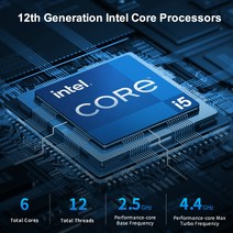 인텔코어i5 12세대미니PC그래픽카드 RTX2060 윈도우듀얼스크린 8K디스플레이 와이파이블루투스5.1, 048GBRam512GBSSD_0212700F
