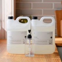 홈토피아 1종 주방세제 4L 2개+500ml 용기 천연 유래 98% 대용량 설거지 리필세트, 주방세제 4L x 2개 + 500ml 펌프용기