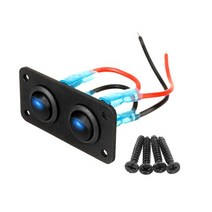 12V 1-4 갱 토글 스위치 패널 USB 자동차 보트 마린 블루 LED 스타일링 해양 로커 스위치 RV 트럭 선박용 니버설, 2
