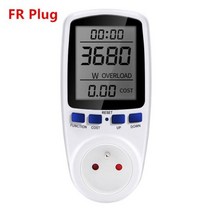 EC측정기 디지털 전력계 AC 220V 110V 전기 소비 에너지 미터 EU 플러그 전력 킬로와트, CHINA, FR PLUG