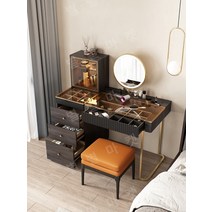 2023 신제품 가벼운 고급 럭셔리 화장대 간단한 여러가지 다기능 다용도 메이크업 침실 보관 수납 스툴, E