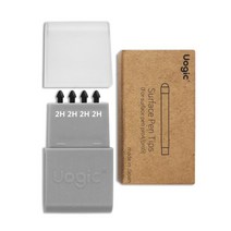 4pcs Uogic HB 2H H오리지널 대체 터치 Stylus 펜 Nib 팁 키트 마이크로 소프트 서피스에 프로 4 5 6 7x 가노트북 Stylus 방지 터치 스크린 펜 팁., 2H-2H-2H-2H
