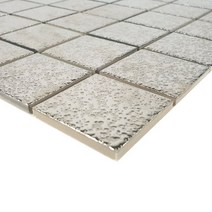 중앙데코 자기질모자이크타일 48mm 엠보실버[은장] 주방 현관 욕실 300X300mm (10장이상 사은품)