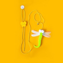고양이를위한 재미 있은 그네 장난감 탄력있는 밧줄 깃털을 가진 새끼 고양이 곤충 Handfree 고양이 장난감 Teaser 지팡이 dropshipping를위한 애완 동물 제품, Cat 3, 03 Dragonfly