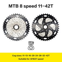 로드 MTB 자전거 부품 크랭크 체인휠 ThinkRider-8 9 10 11 단 자전거 카세트 산악 자전거 MTB 프리휠 스프로킷 36T 40T 42T 46T 50T 52T 시마노용, 07 MTB 8speed 11-42T