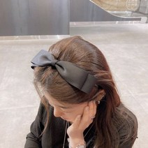모란코 국내제작 실크 새틴 왕 리본 머리띠 제니머리띠