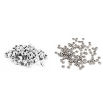 100pcs 미터법 M2 육각 너트 304 스테인레스 스틸 패스너 DIN934 볼트 & 50pcs 하드웨어 Hex Locknut A2-70, 하나, 은