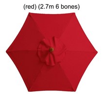 TPU창 패널 2.7/3M 방수 비치 육각 캐노피 야외 정원 UV 보호 파라솔 양산 우산 커버 스탠드없이, [13] 6bone Red Cover