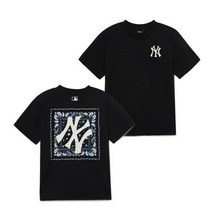 (165출시 TSY02)MLB키즈 페이즐리 빅로고 반팔티셔츠(7ATSY0233-50BKS)