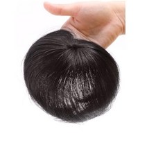 [비투비월드] 탑커버 정수리 부분가발(블랙) / 인모 정수리가발, 상세 설명 참조, 색상:단품