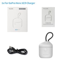스테디 캠 카메라 봉 모노포드 삼발이 TELESIN 팩 배터리 75mAh GoPro, 06 1 Charger