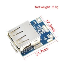 멀티 usb 충전기 어댑터 5V 부스트 컨버터 스텝 업 전원 모듈 리튬 배터리 충전 보호 보드 LED 디스플레이 USB DIY 134N3P 5 개