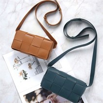 [코지] 여자 위빙짜임 미니멀 미니 스퀘어 크로스백