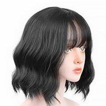 키밍 미디움 여성 패션가발 H3378, 브라운블랙, 1개