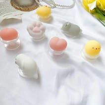 모찌 말랑한 말랑이 실리콘 그립톡 폰그립 그립홀더, 복숭아