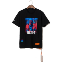 HERON PRESTON 헤론프레스톤 콘트라스트 두루미 반팔티셔츠