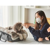 코지힙 보금자리 쓱백 방석과 이동가방겸용 강아지 캐리어 숄더백 이동장 고양이 이동장, 차콜그레이