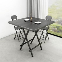 접이식 식탁 테이블 가정 원룸 자취생 밥상 테이블 휴대용 야외 가성비 저렴한 사각 테이블, 테이블(70x74) 의자 2개