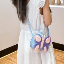 S LUKKC 크로스백 Bags for Girls Kids Girls Fashion Cute Cartoon Sequins Butterfly Shoulder Chain Bag Ch