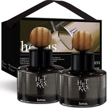헤트라스 차량용 디퓨저 방향제 60ml + 리본끈선물세트, 2개입, 북스토어향