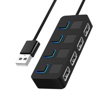 usb멀티허브 포트 노트북 PC Usb 2.03.0 허브 멀티 분배기 4 확장기 pc, USB 2.0
