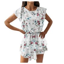 휴양지 비치 원피스 드레스 여성 여름 Sundress 보헤미안 캐주얼 플로랄 프린트 반팔 o-넥 칵테일 Vestidos