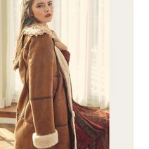 백화점 입점 토끼털 안감 소프트 여성 롱 무스탕 코트카라무스탕 인조무스탕 양털코트 롱무스탕 스웨이드코트 롱코트 카라코트 퍼코트 20대 30대 40대 가을코트 겨울코트 토끼털안감