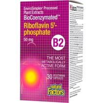내츄럴 펙터스 바이오코엔자임 리보플라빈 5 -인산염 50mg 30캡슐, 50mg  30캡슐