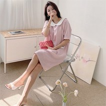 빅사이즈 206 둥근카라배색원피스 DBSG980
