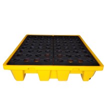 스크랩 파레트 드럼통 파레트 폐유수거 대차 유출방지, G 4배럴 1300x1100x300mm팔레트