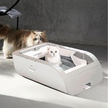 자동 고양이 화장실 특대형, 화이트 본체