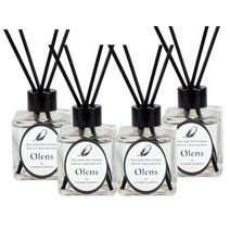 네이처 디퓨저 130ml X 4개 실내방향제, 2.모링가, 6.샌달우드머스크, 1.모두 블랙섬유스틱