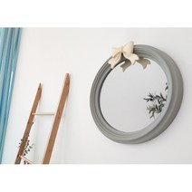 프린세스 리본엔틱 벽거울 아이보리 딥그린 2컬러 대( 45cm )