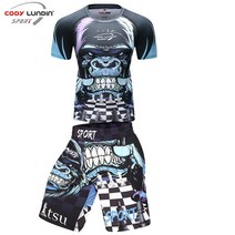 주짓수벨트 태권도띠 주짓수도복 mma 티셔츠 + 무에타이 반바지 세트 남성용 bjj 러쉬 가드 mma 반바지 킥복싱 복싱 의류 압축 jiu jitsu gi 티셔츠