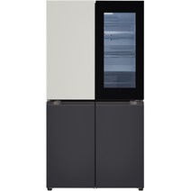 [색상선택형] LG전자 디오스 오브제컬렉션 노크온 4도어 냉장고 메탈 870L 방문설치, T873MGB312