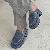 다미님 [통굽6cm/225~250]가보시 슬리퍼 뮬 블로퍼 샌들 키높이 라운드 스퀘어 데님 로퍼 가죽 스웨이드 겨울 봄 수술 빅사이즈 쪼리 어그 사무실 실내화 패딩 플랫 당산-신발