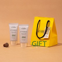 [1+1] 달바 비건 마일드 선크림 50mlX2개+기프트백 증정 / 최대 53% 무기자차 논나노 순한 온 가족용 민감성 타입 추천 자외선 차단제, [교차]마일드50ml+에센스선50ml+증정
