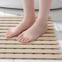 무타공마켓 프리미엄 TPE소재 미끄럼방지매트 욕실 화장실 패드 물빠짐, 베이지