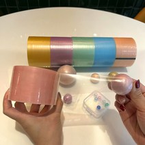 캠아웃도어 컬러 테이프공 테이볼 세트 만들기 찐득볼테이블 말랑이 야광 주물력 공놀이 유니커볼 파스텔컬러 장난감, J.파스텔컬러4.8cm 6롤