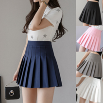 라이프랩 A라인 하이웨이스트 플리츠 테니스 미니 스커트