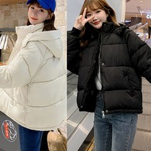 가볍고 따뜻한 후드 숏 패딩 겨울 점퍼 아우터 여성