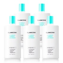 블랑카우 무기자차 에센스 선크림 촉촉한 로션형 순한 블루라이트 차단 SPF50+ PA++++, 5개, 55ml